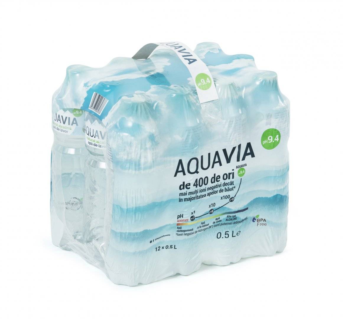 AQUAVIA 0.5L Apa Alcalina pH9.4  