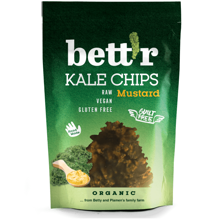 Chips din kale cu mustar raw eco 30g Bettr                                                          